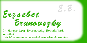 erzsebet brunovszky business card